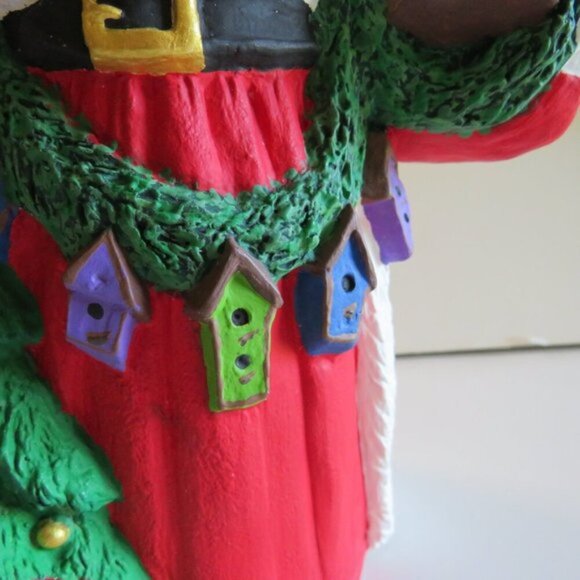 Santa Claus Sunflower Floral Birdhouses Cardinals Christmas Ceramic Hand painted - Picture 6 of 11